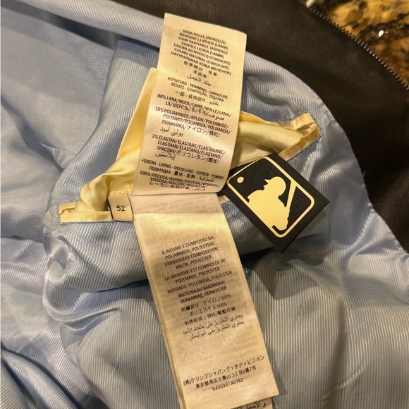 Gucci x MLB AW18 Pirates Black Leather Bomber Varsity Jacket - Picture 16 of 16